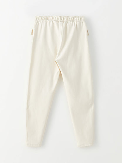 Basic Girls' Sweatpants with Elastic Waist