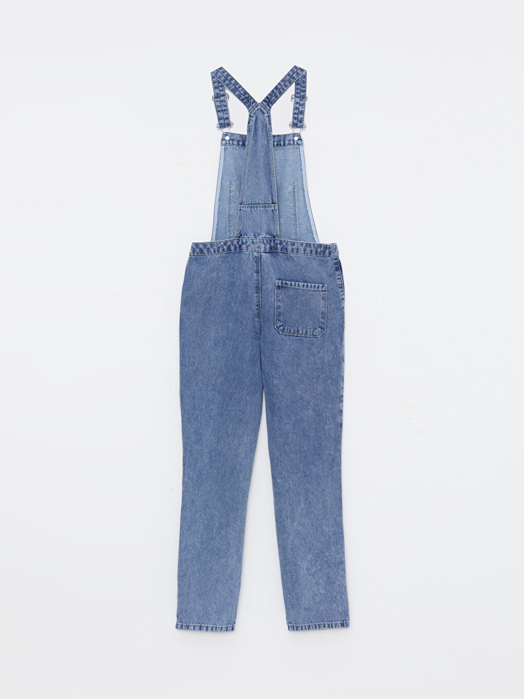 Square Neck Basic Strappy Girls Jean Salopet