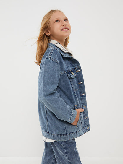 Shirt Collar Girl's Jean Jacket