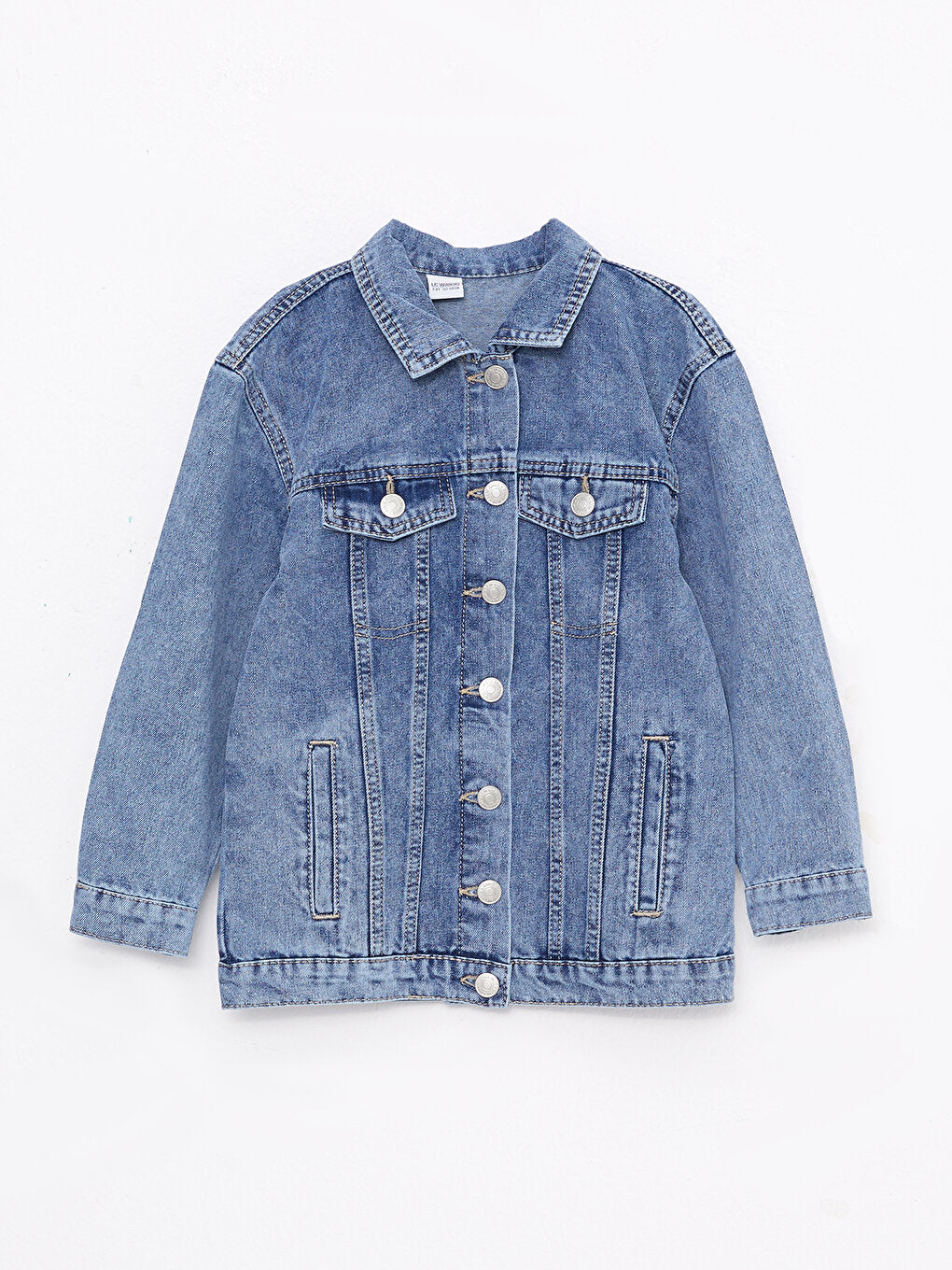 Shirt Collar Girl's Jean Jacket