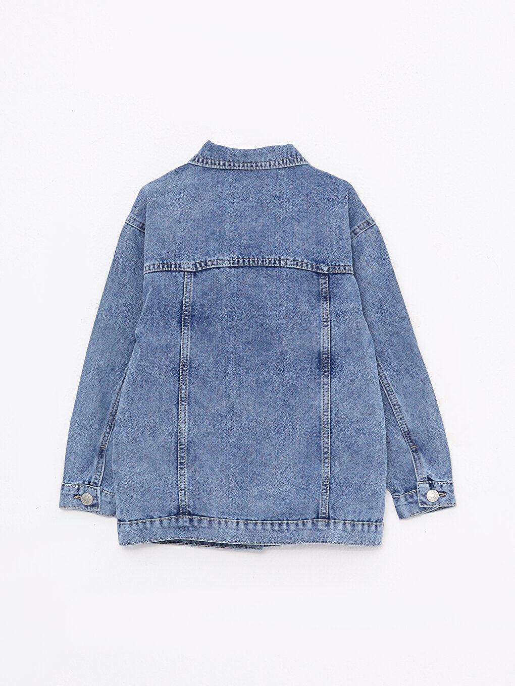 Shirt Collar Girl's Jean Jacket