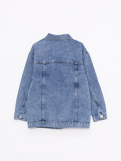 Shirt Collar Girl's Jean Jacket