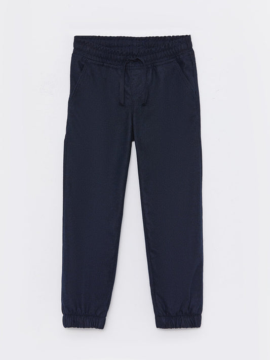 Basic Boy's Jogger Trousers with Elastic Waist