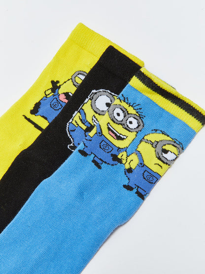 Minions Patterned Boy Socks 3-pack