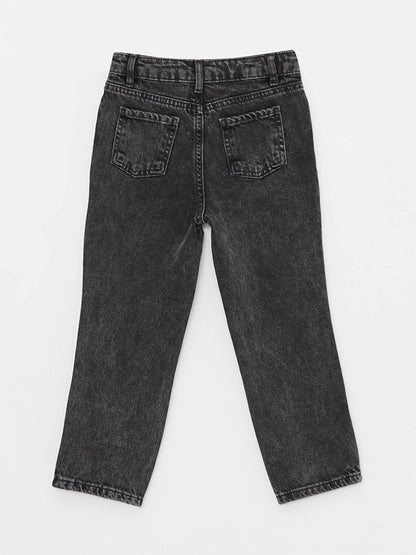 Basic Cotton Girl's Jean Trousers