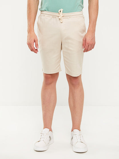 Slim Fit Gabardine Men's Shorts