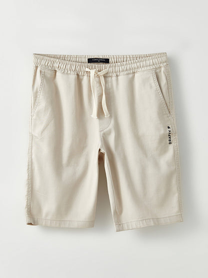 Slim Fit Gabardine Men's Shorts