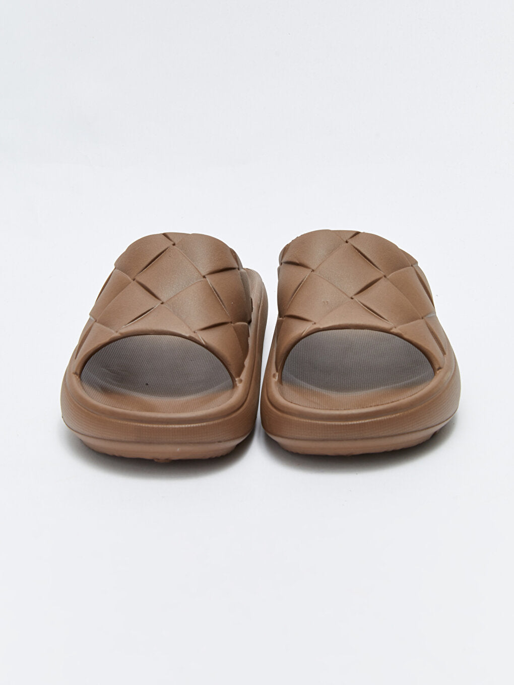 Self Patterned Single Band Men's Slippers