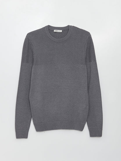 Crew Neck Men's Knitwear Sweater