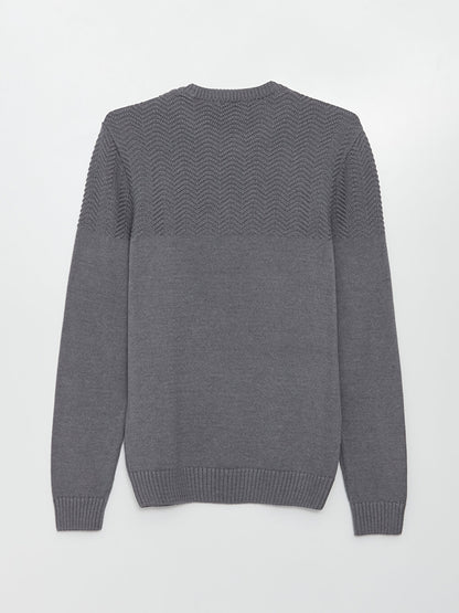 Crew Neck Men's Knitwear Sweater