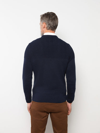 Crew Neck Men's Knitwear Sweater