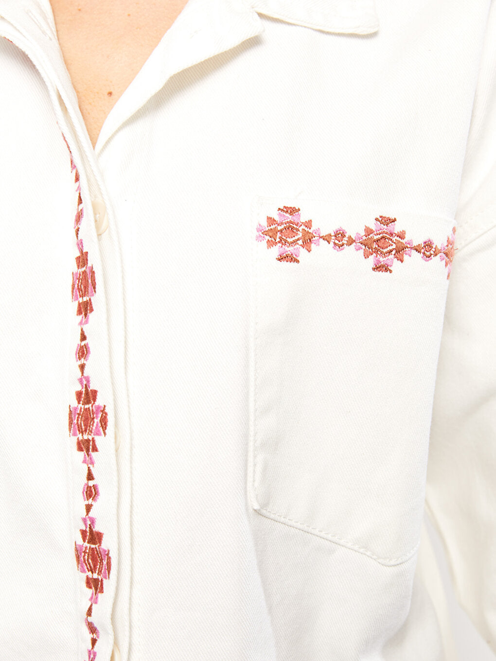 Embroidered Long Sleeve Women's Shirt