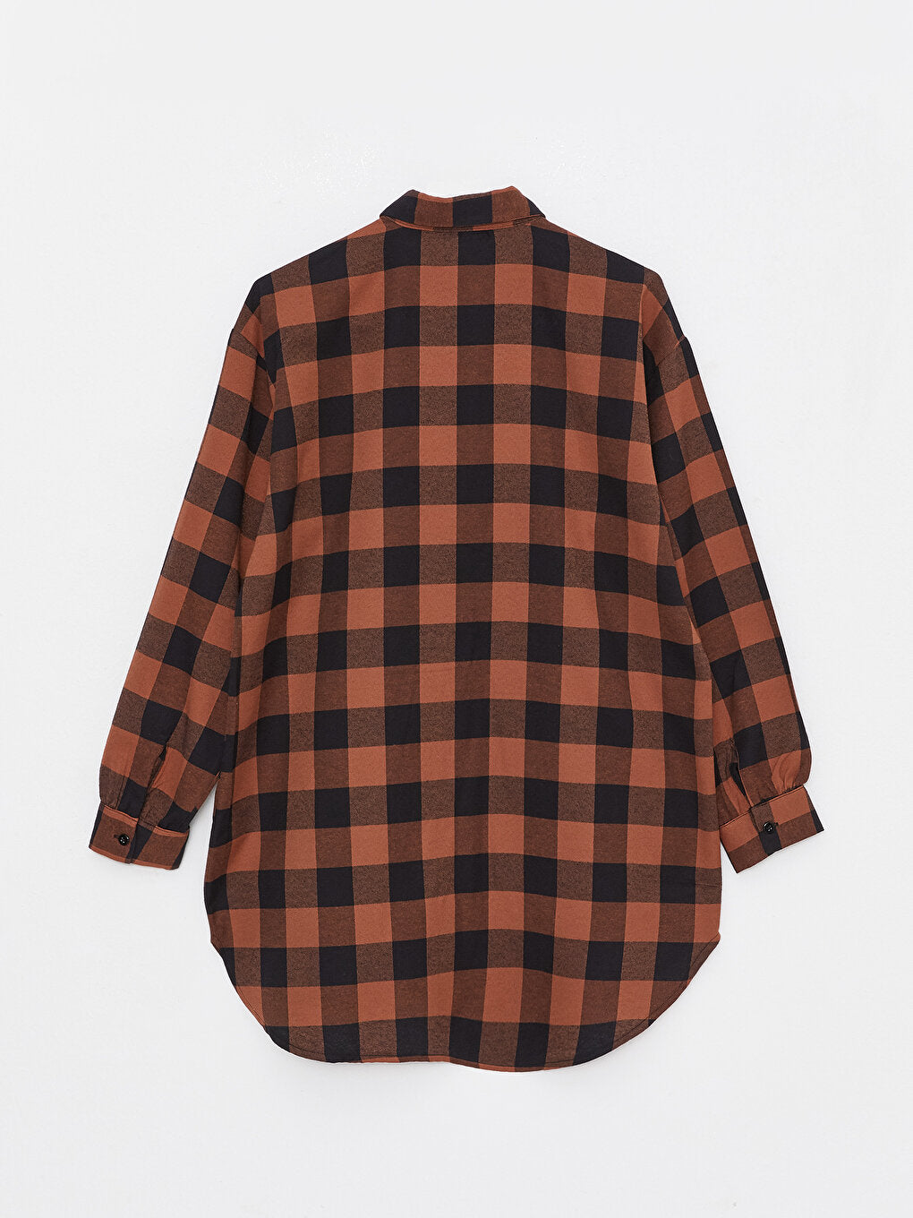 Plaid Long Sleeve Oversize Women's Shirt Tunic