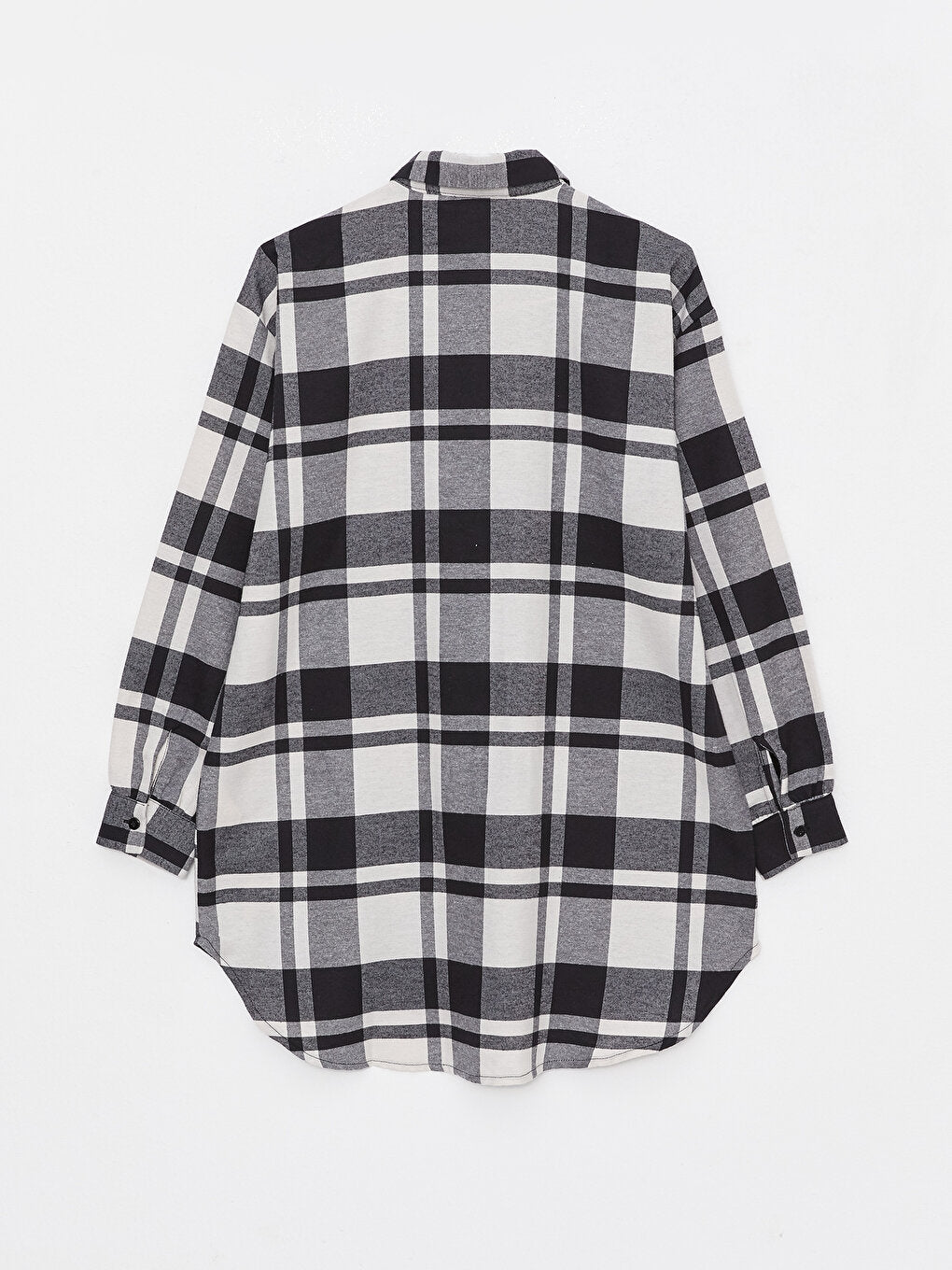 Plaid Long Sleeve Oversize Women's Shirt Tunic