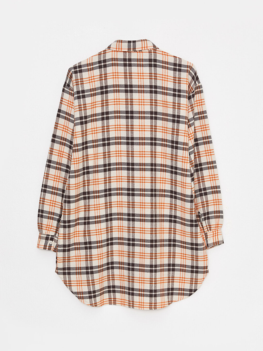 Plaid Long Sleeve Oversize Women's Shirt Tunic