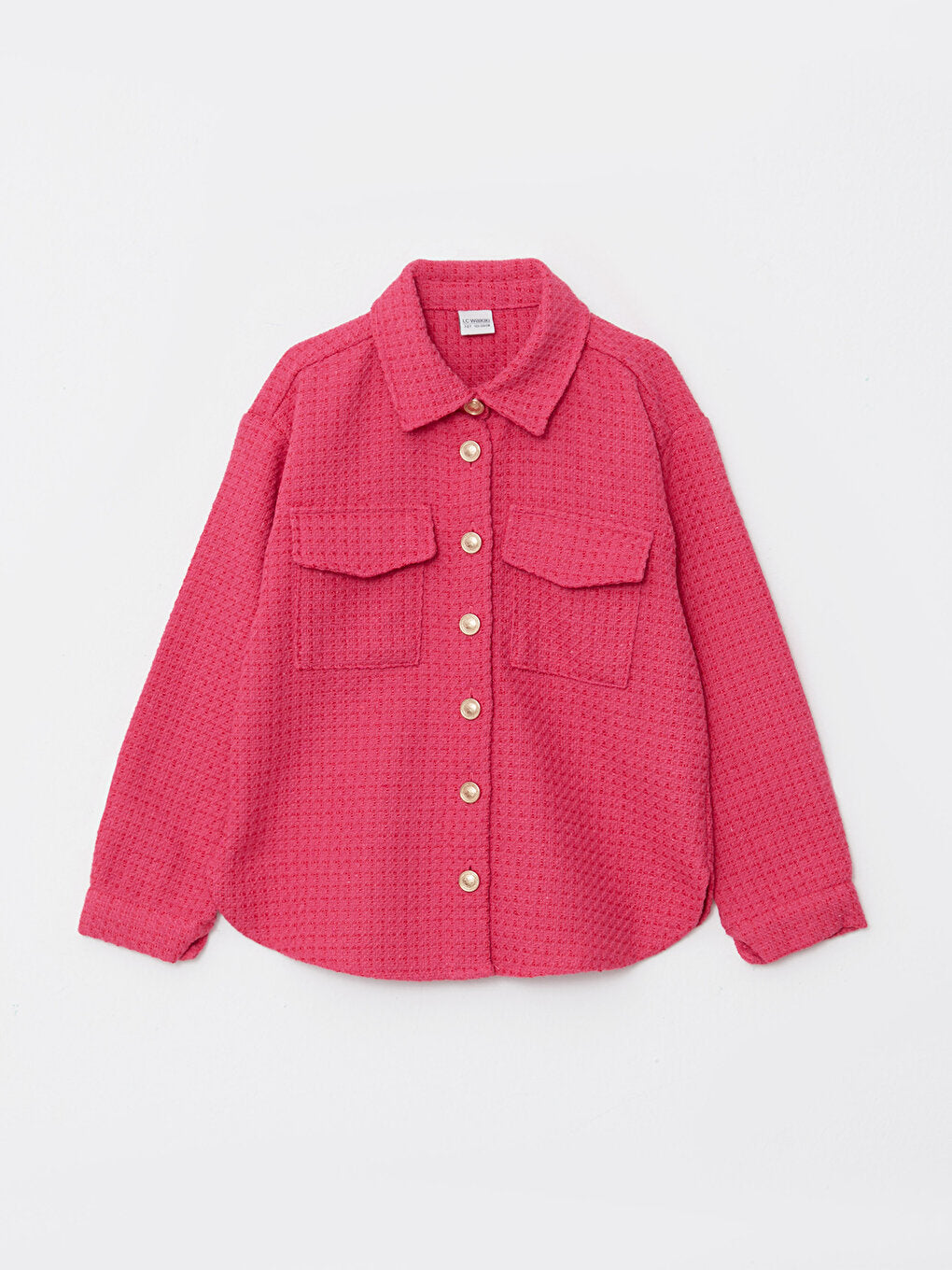 Patterned Long Sleeve Girl's Shirt Jacket