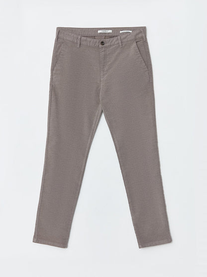 Slim Fit Satin Men's Chino Trousers