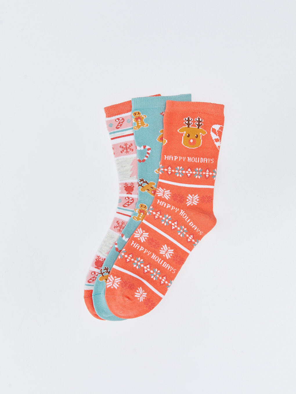 New Year's Themed Girl's Socks 3-pack