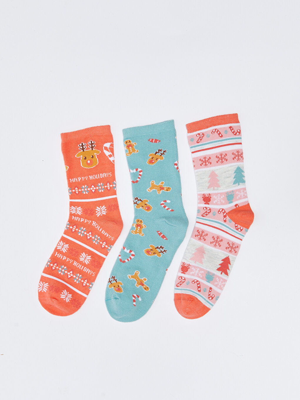 New Year's Themed Girl's Socks 3-pack