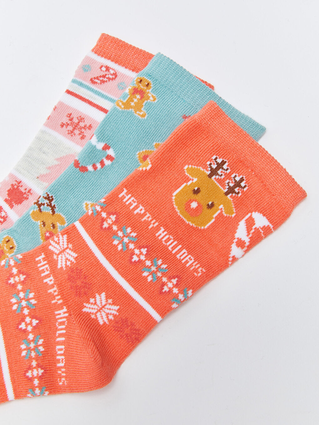 New Year's Themed Girl's Socks 3-pack