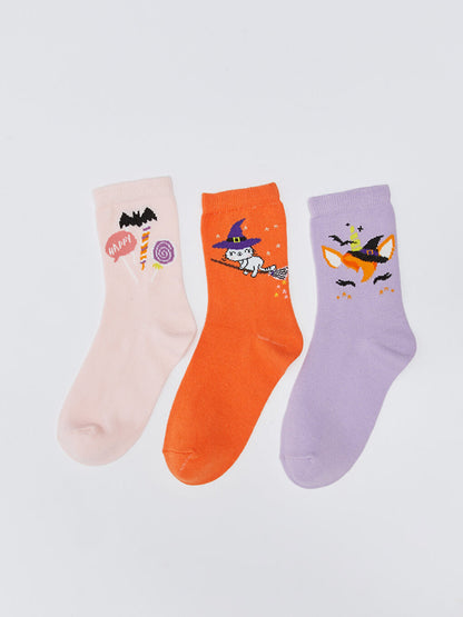 Patterned Girl's Socks 3-pack