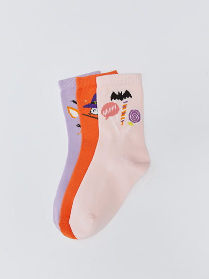 Patterned Girl's Socks 3-pack