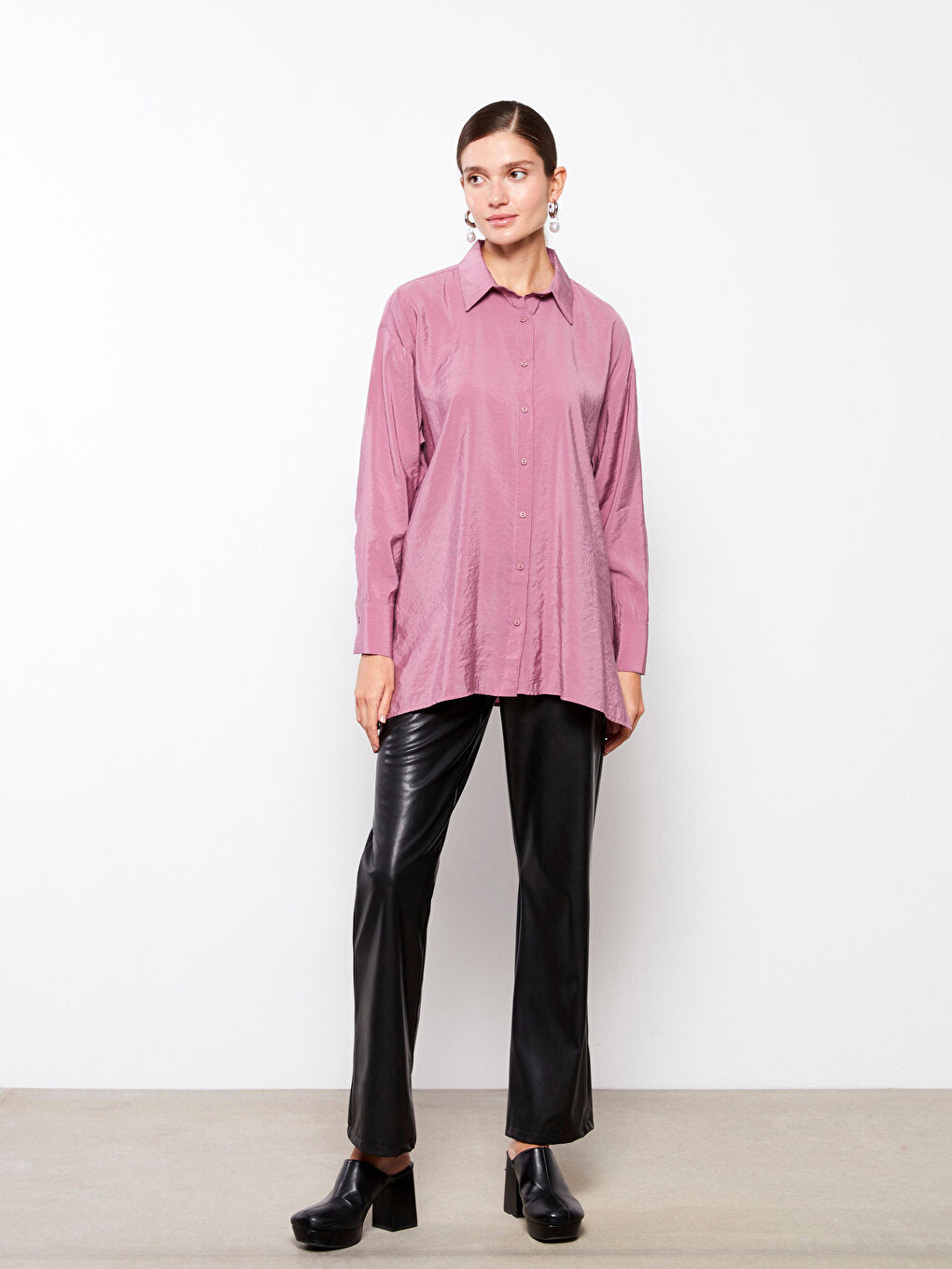 Plain Long Sleeve Women's Shirt