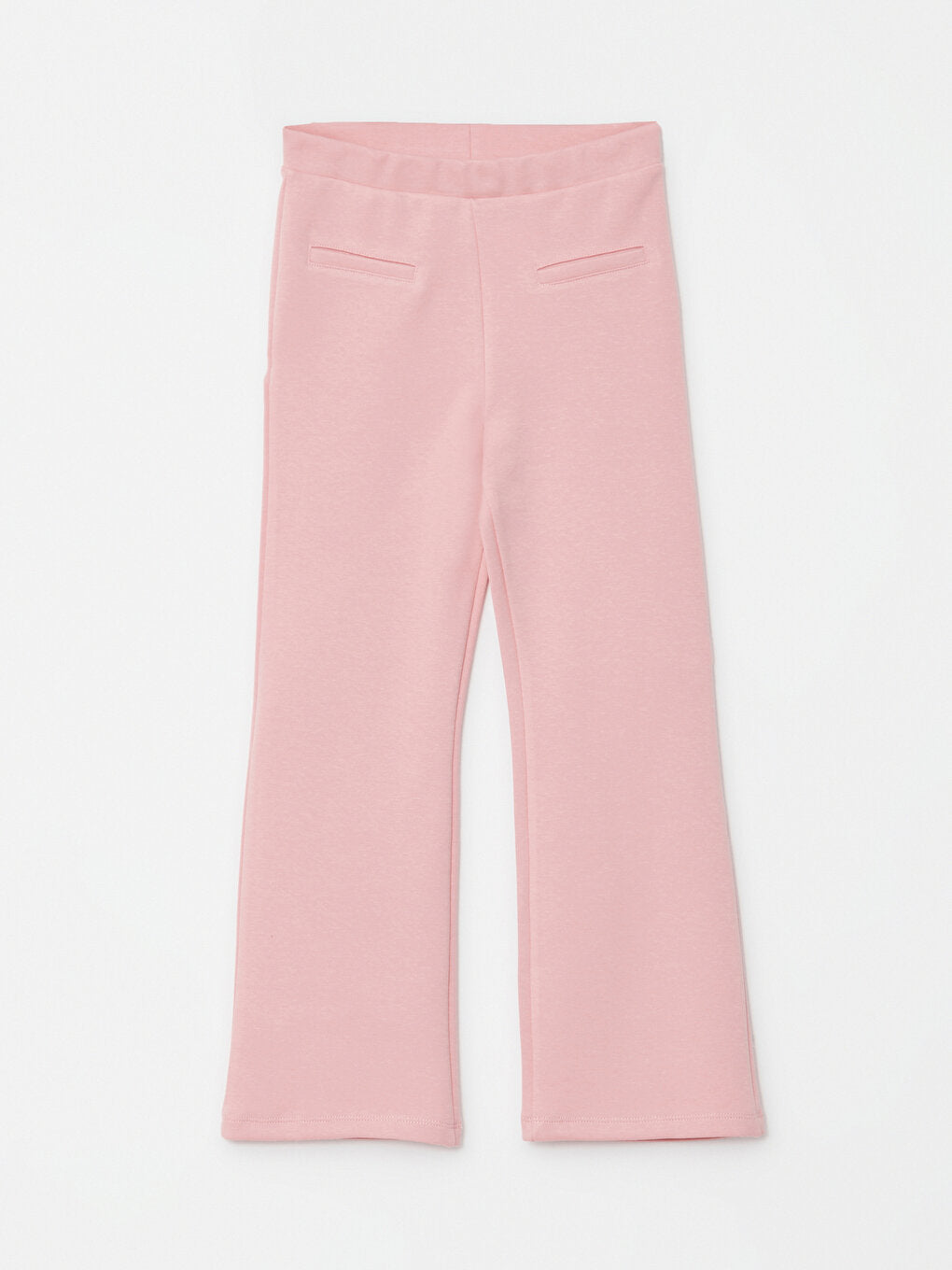 Basic Wide Leg Girls' Sweatpants with Elastic Waist