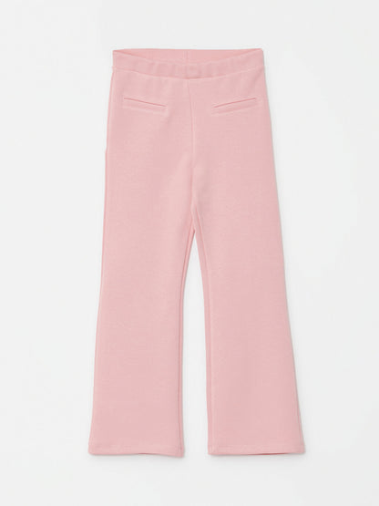 Basic Wide Leg Girls' Sweatpants with Elastic Waist