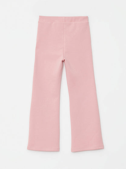 Basic Wide Leg Girls' Sweatpants with Elastic Waist