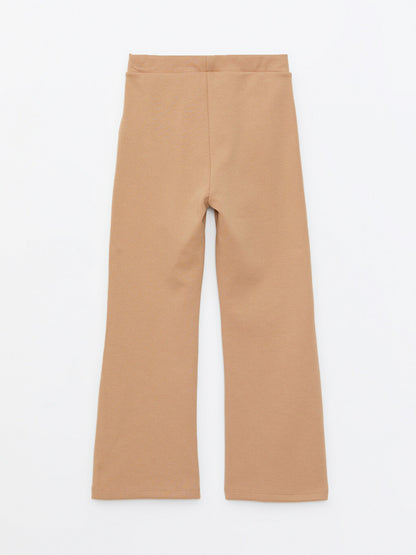 Basic Wide Leg Girls' Sweatpants with Elastic Waist