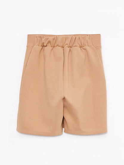 Basic Girl's Shorts Skirt with Elastic Waist