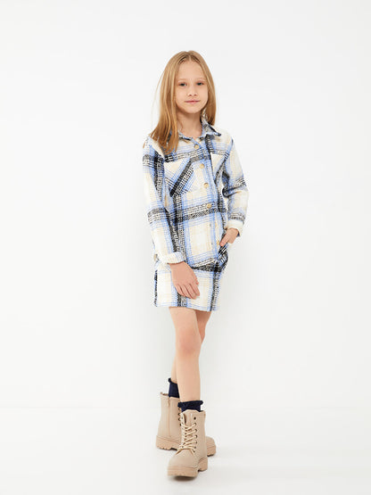 Plaid Girl's Skirt with Elastic Waist