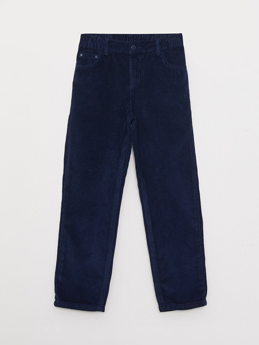 Basic Velvet Boy's Trousers with Elastic Waist