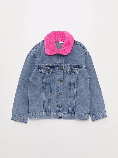 Printed Long Sleeve Girl's Jean Jacket