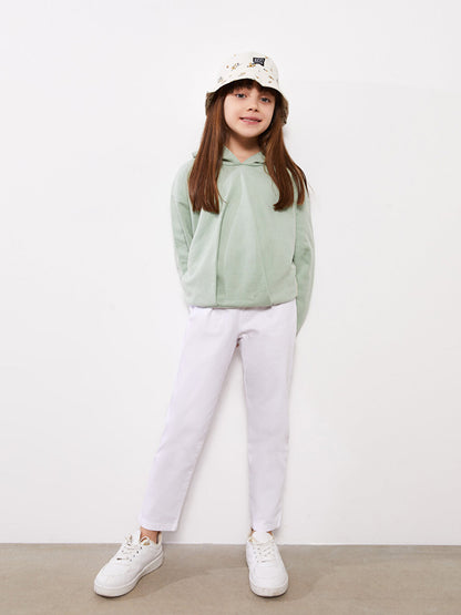 Basic Girl's Jean Trousers with Elastic Waist