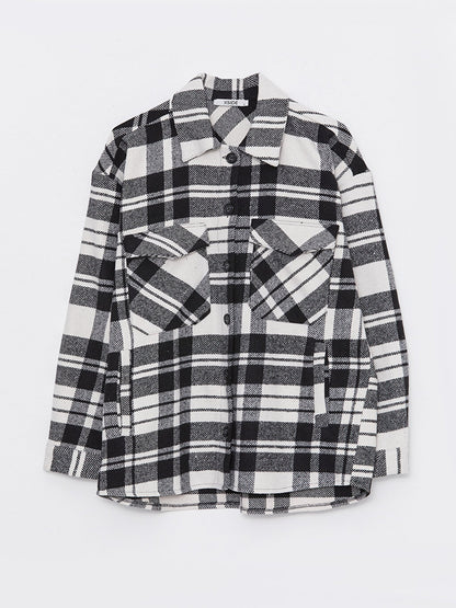 Plaid Long Sleeve Women's Lumberjack Shirt Jacket