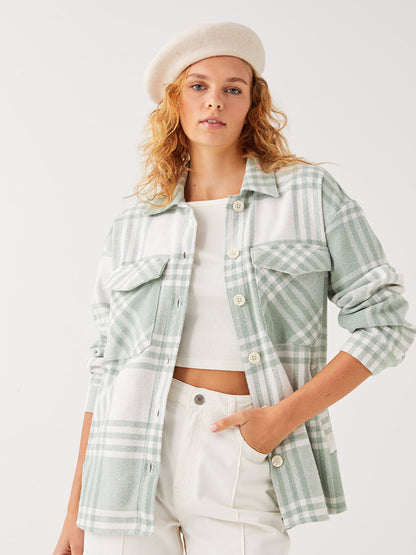 Plaid Long Sleeve Women's Lumberjack Shirt Jacket