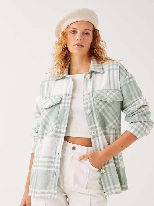 Plaid Long Sleeve Women's Lumberjack Shirt Jacket