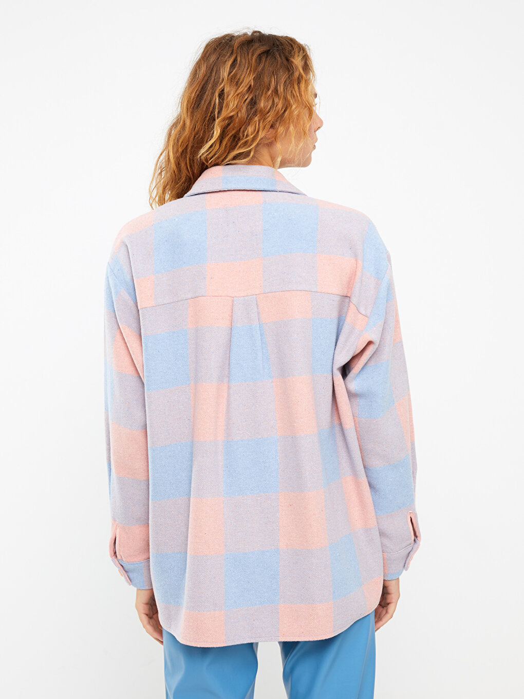 Plaid Long Sleeve Oversize Women's Lumberjack Shirt Jacket