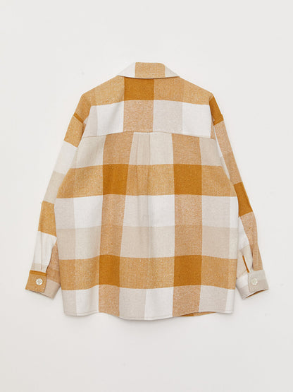 Plaid Long Sleeve Oversize Women's Lumberjack Shirt Jacket