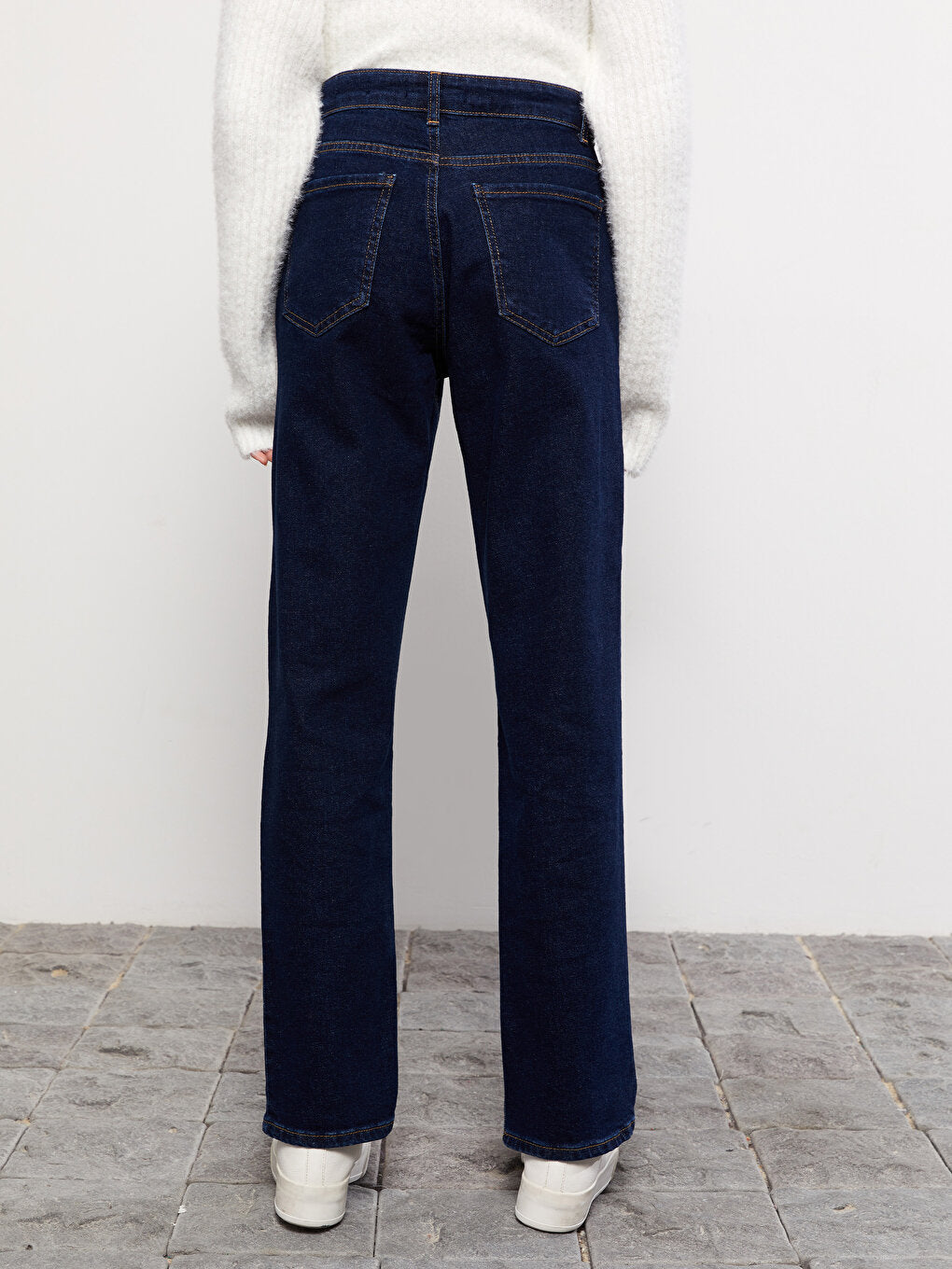 High Waist Straight Women's Jean Trousers