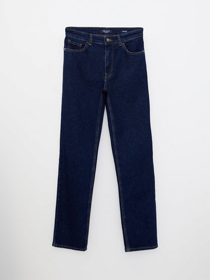 High Waist Straight Women's Jean Trousers