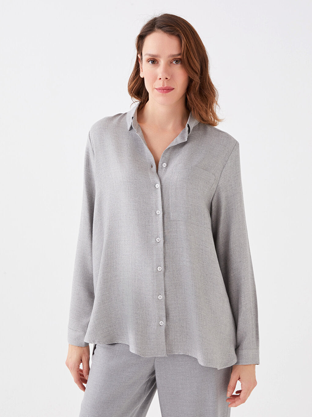 Plain Long Sleeve Women's Shirt