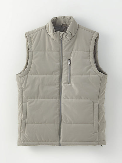 Standard Mold Stand Collar Men's Puffer Vest