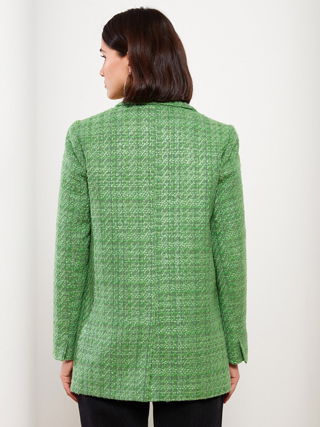 Self Patterned Long Sleeve Women's Jacket