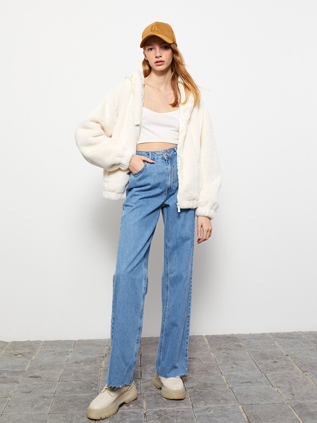 High Waist Straight Women's Jean Trousers