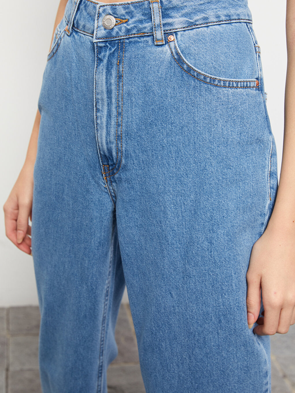 High Waist Straight Women's Jean Trousers