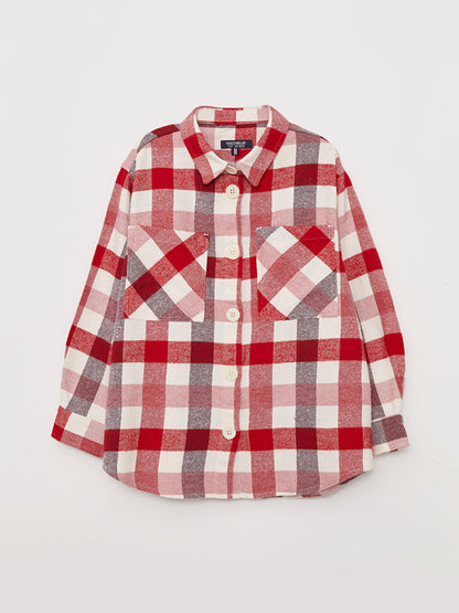 Plaid Long Sleeve Girls Shirt Jacket