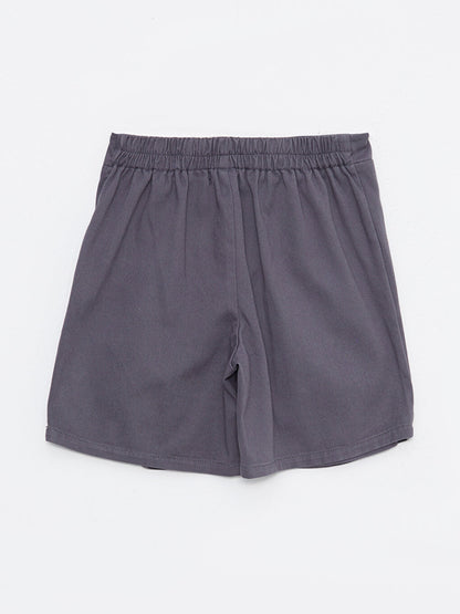 Basic Girl's Shorts Skirt with Elastic Waist